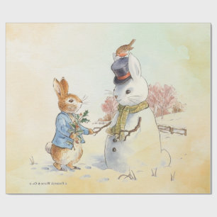 Papel De Presente Peter Rabbit (homem de neve)