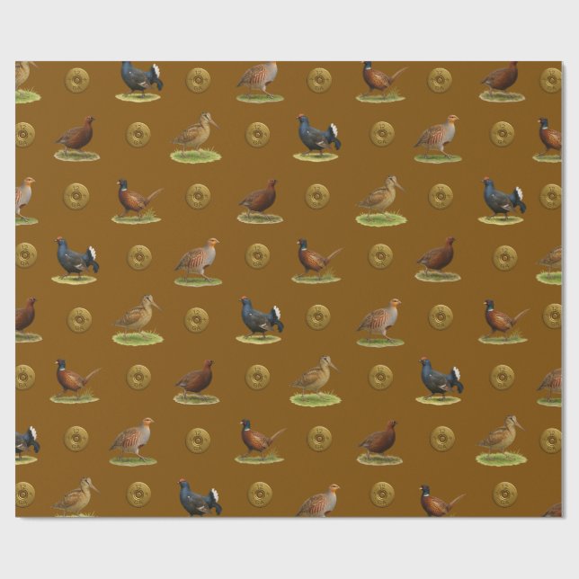 Papel De Presente Pheasant, Grouse, Partridge,Christmas Gift wrap (Aberto)