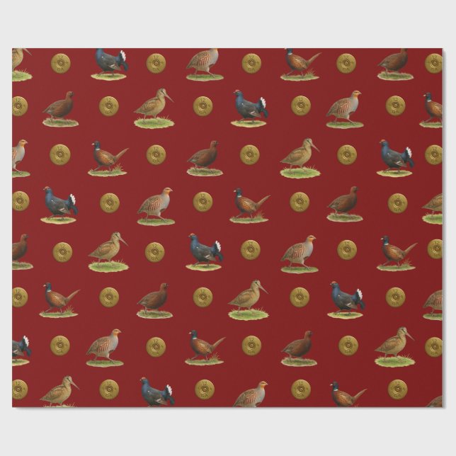 Papel De Presente Pheasant, Grouse, Partridge,Christmas Gift wrap (Aberto)