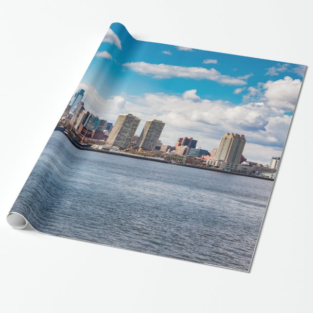 Papel De Presente Philadelphia Skyline (Desenrolado)