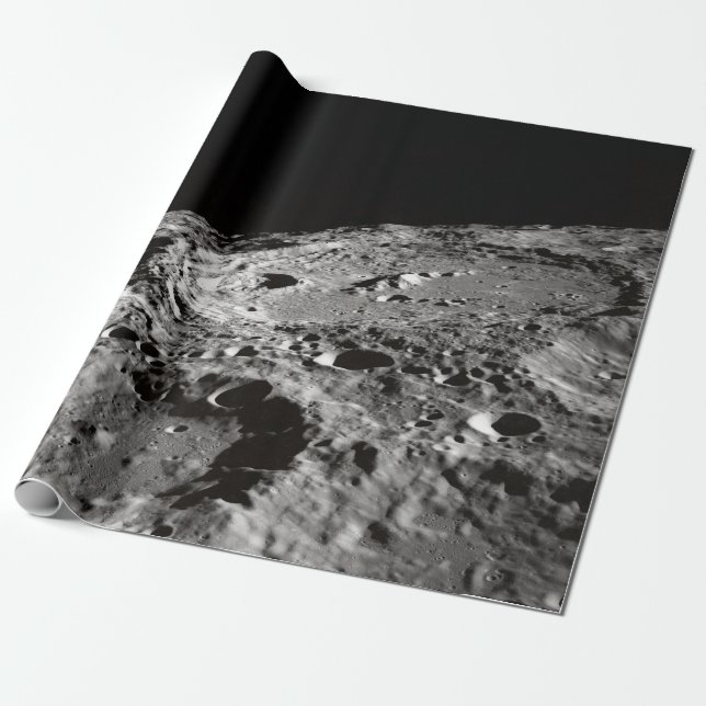 PAPEL DE PRESENTE PHOTO OF MOON SURFACE (Desenrolado)