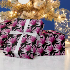 Papel De Presente Pia-Rosa Elegante Magnolia Blossomas