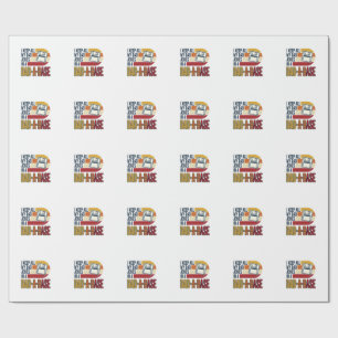 Papel De Presente Piada de Pai Base Retro Engraçado Pai Vetor Desi