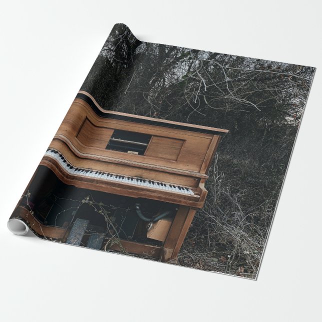 Papel De Presente Piano Bonito (Desenrolado)