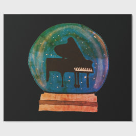Papel De Presente Piano num globo de neve