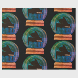 Papel De Presente Piano num globo de neve