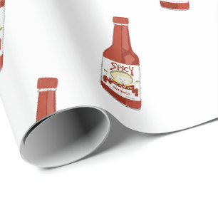 Papel De Presente Picante! Branco da salsa do molho picante