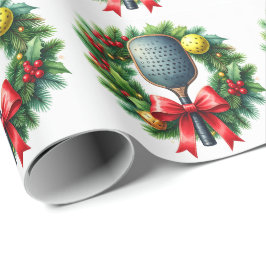 Papel De Presente Pickleball Christmas themed