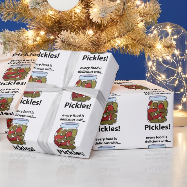 Papel De Presente Picles Todo Comida é Delicioso Com Picles  (Feriados)