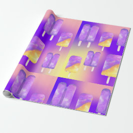 Papel De Presente Picolé de ouro roxo do arco-íris do Verão de Mikit