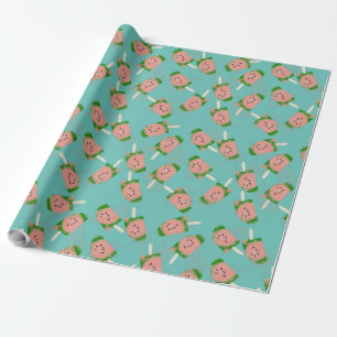 Papel De Presente Picolé de Sorvete de Melancia Tie Dye