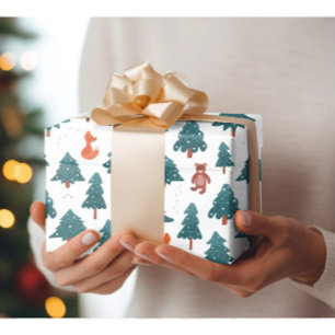 Papel De Presente Picos e criaturas de florestas modernos e espinhos