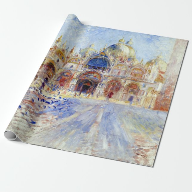 Papel De Presente Pierre Auguste Renoir A Piazza San Marco, Veneza (Desenrolado)