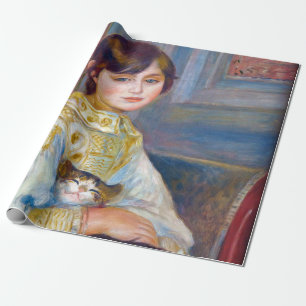 Papel De Presente Pierre-Auguste Renoir - Criança com Gato