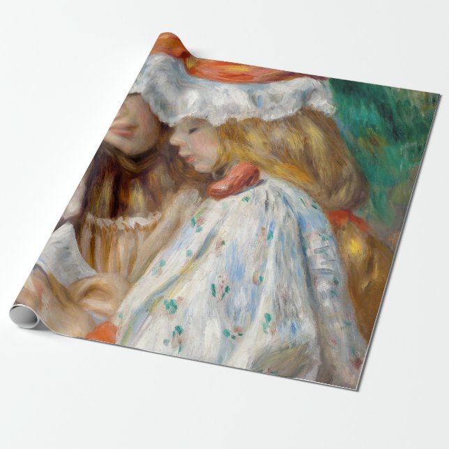 Papel De Presente Pierre-Auguste Renoir - Leitura De Duas Raparigas (Desenrolado)