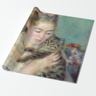 Papel De Presente Pierre-Auguste Renoir - Mulher com um Gato