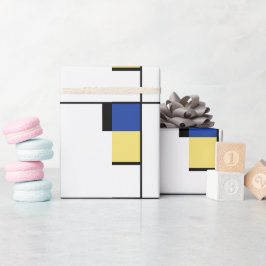 Papel De Presente Piet Mondrian - Abstrato Geométrico de Composição