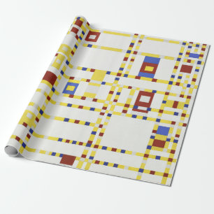 Papel De Presente Piet Mondrian Broadway Boogie Woogie Arte Abstrata