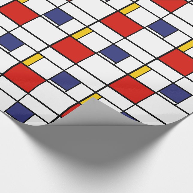 Papel De Presente Piet Mondrian, Composição C (Ponta)