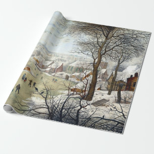Papel De Presente Pieter Brueghel a paisagem mais nova do inverno