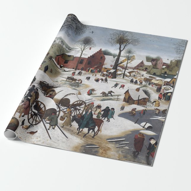 Papel De Presente Pieter Brueghel O Censo de Belém (Desenrolado)