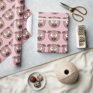 Papel De Presente Pig Pattern Engraçado