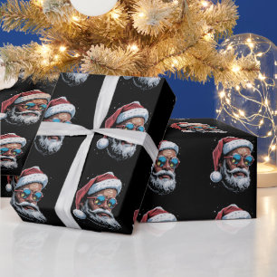 Papel De Presente Pijama de Natal Afro-Americano Xmas Papai Noel Afr
