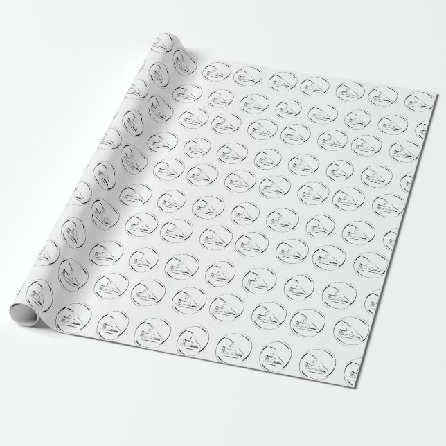 Papel De Presente Pilates sereia posam no reformador (Desenrolado)