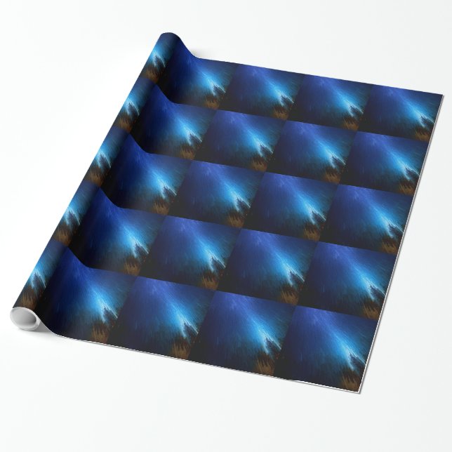 Papel De Presente Pilha Blue Streak (Desenrolado)