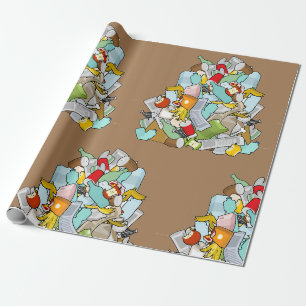 Papel De Presente Pilha de Lixo Bagunçado Resíduos Reciclagem Lixo