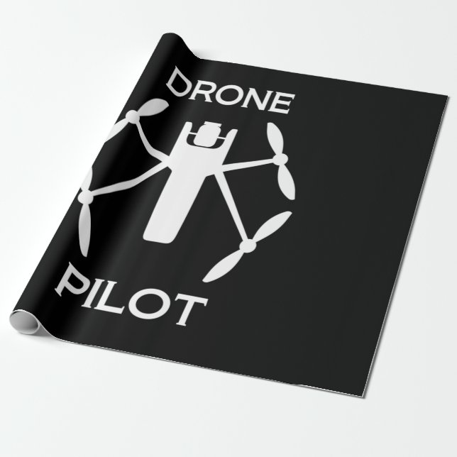 Papel De Presente Piloto de Drone de Classes (Desenrolado)