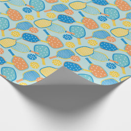 Papel De Presente Pílulas de picleball em azul-claro