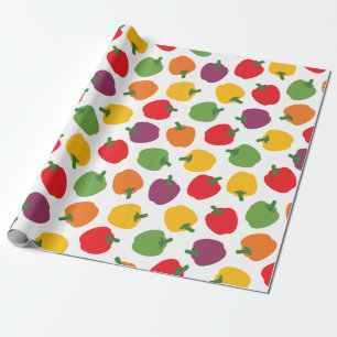 Papel De Presente Pimentos de células coloridas