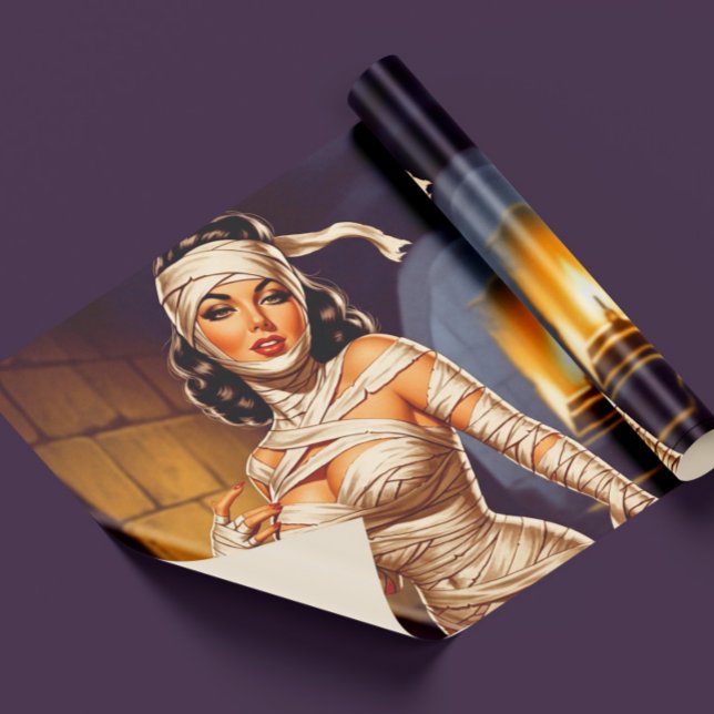 Papel De Presente Pin-up Múmia Vintage (Criador carregado)