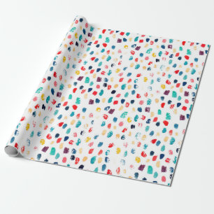 Papel De Presente Pincel de cor aquosa traça um padrão uniforme