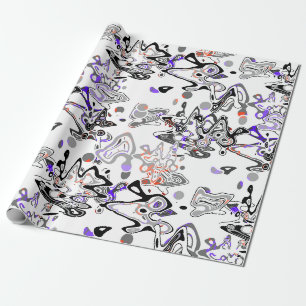 Papel De Presente Pincel de respingo abstrato moderno elegantemente