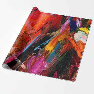Papel De Presente Pincel de tinta colorida pincel traçado abstrato b