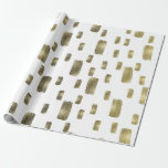 Papel De Presente Pincel Moderno Dourado Cobre Bronze Brilho<br><div class="desc">papel de embrulho personalizado</div>