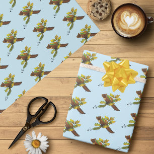 Papel De Presente Pine Marten Autumn Leaves