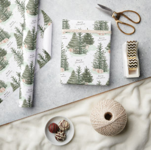Papel De Presente Pine Tree Felry Natal Gift