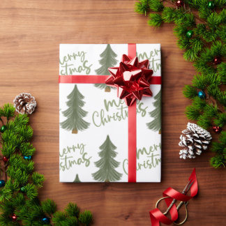 Papel De Presente Pine Verde Natal