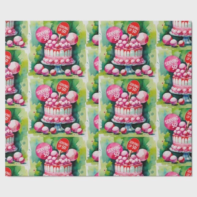 Papel De Presente Ping Pong 50º aniversário (Barra)