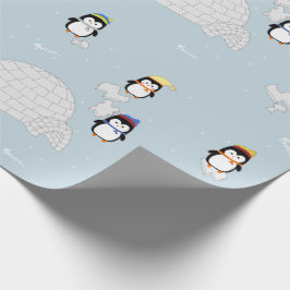 Papel de presente pinguim