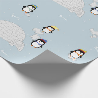 Papel de presente pinguim