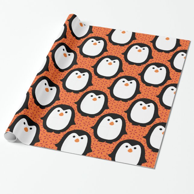 Papel De Presente Pinguim Cute (Desenrolado)