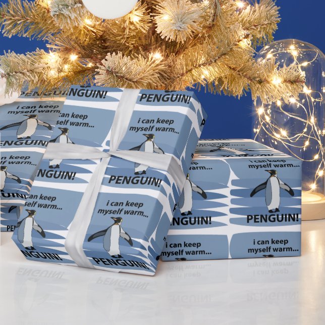 Papel De Presente Pinguim Cute Animal Engraçado Aniversário (Feriados)
