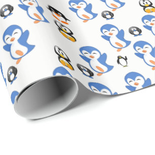 Papel De Presente Pinguim de papel de enrolamento