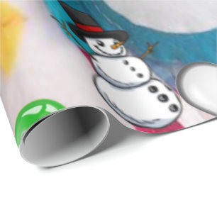 Papel De Presente Pinguim de Papel de Moldagem de Natal