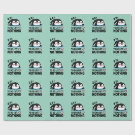 Papel De Presente pinguim fofo dormindo, lista de tarefas nada