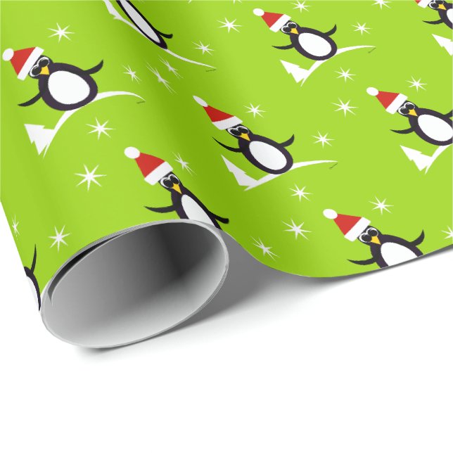 Papel De Presente Pinguim Natal Kids Natal (Ponta do rolo)